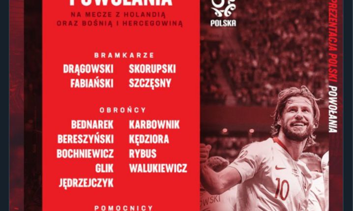 PEŁNA LISTA powołanych na wrześniowe mecze reprezentacji Polski!